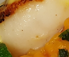 Seared scallops