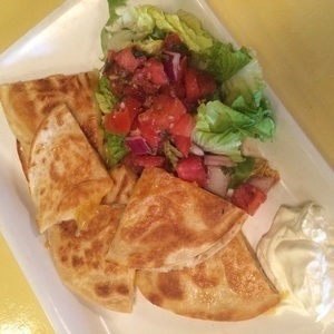 Ali's kids meal quesadilla, age 3